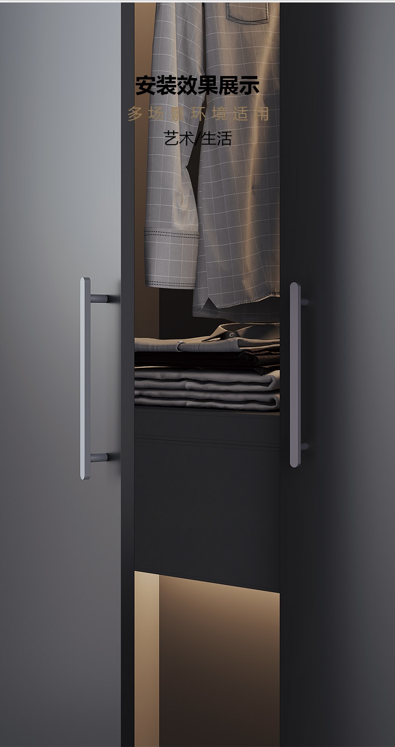 aluminum profile matte grey T bar handles factory price